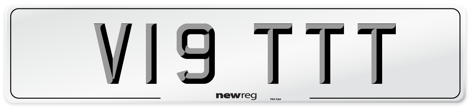 V19 TTT Number Plate from New Reg